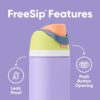 Owala FreeSip Insulated Stainless Steel Water Bottle with Straw for Sports, Travel, and School BPA-Free Sports Water Bottle, 24 oz, Shy Marshmallow - Image 3