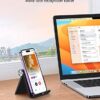 UGREEN Cell Phone Stand for Desk Phone Holder Foldable Portable Adjustable Compatible with iPhone 16 15 14 13 Pro Max, iPhone 12 11 Plus SE XS XR 8 7, Office Desk Travel Accessories, Black - Image 7