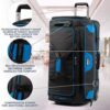 Travelpro Bold Drop Bottom Wheeled Rolling Duffel Bag, Blue/Black, 30-Inch - Image 2